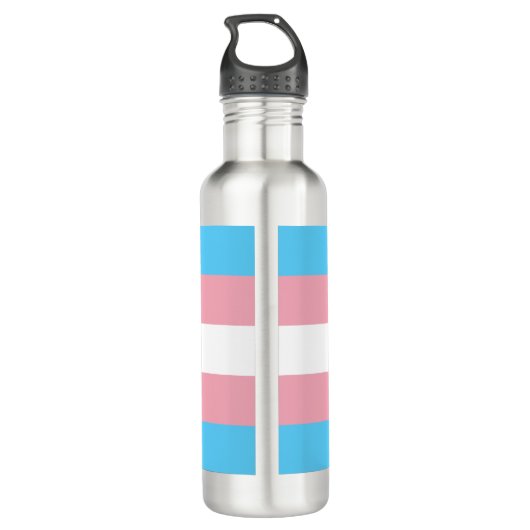 Transgender-Pride-Markierung Edelstahlflasche (Rückseite)
