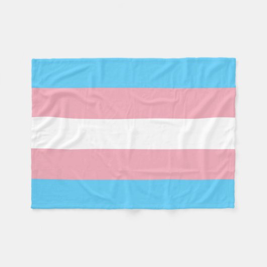 Transgender-Pride-Markierung Fleecedecke (Vorderseite (Horizontal))