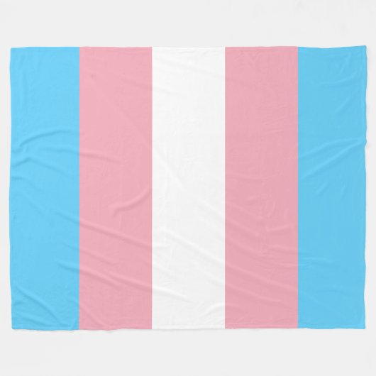Transgender-Pride-Markierung Fleecedecke (Vorderseite (Horizontal))