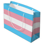 Transgender-Pride-Markierung Große Geschenktüte (Rückseite Schrägansicht)