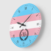 Transgender-Pride-Markierung Große Wanduhr (Winkel)