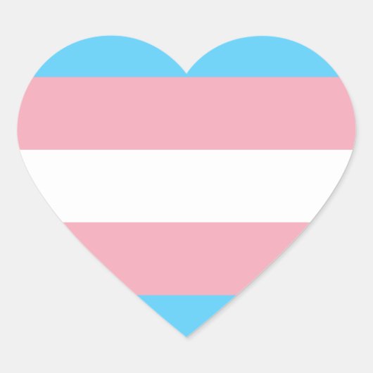 Transgender-Pride-Markierung Herz-Aufkleber (Vorderseite)