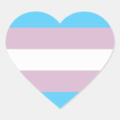 Transgender-Pride-Markierung Herz-Aufkleber (Vorderseite)