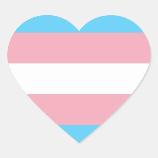 Transgender-Pride-Markierung Herz-Aufkleber (Vorderseite)