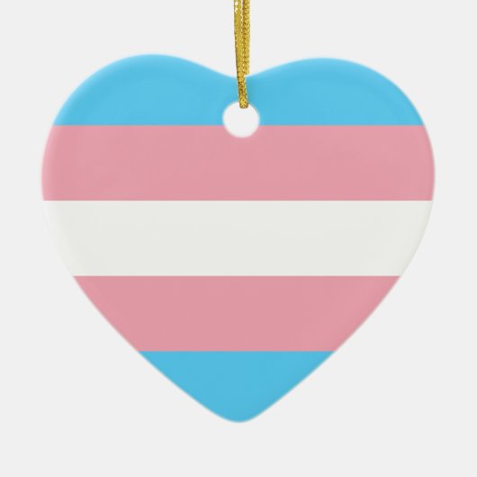 Transgender-Pride-Markierung Keramik Ornament (Vorne)