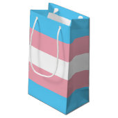 Transgender-Pride-Markierung Kleine Geschenktüte (Rückseite Schrägansicht)