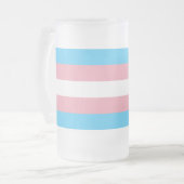 Transgender-Pride-Markierung Mattglas Bierglas (Vorderseite Links)