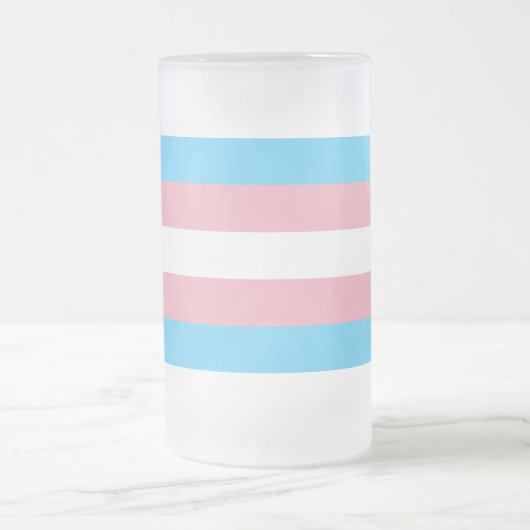 Transgender-Pride-Markierung Mattglas Bierglas (Mittel)