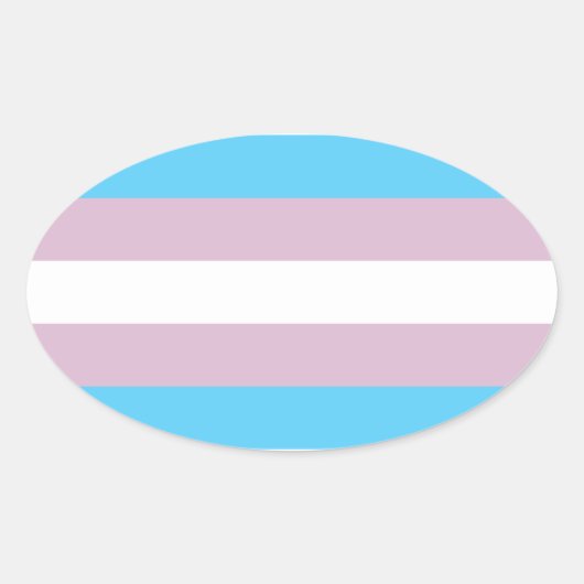 Transgender-Pride-Markierung Ovaler Aufkleber (Vorderseite)