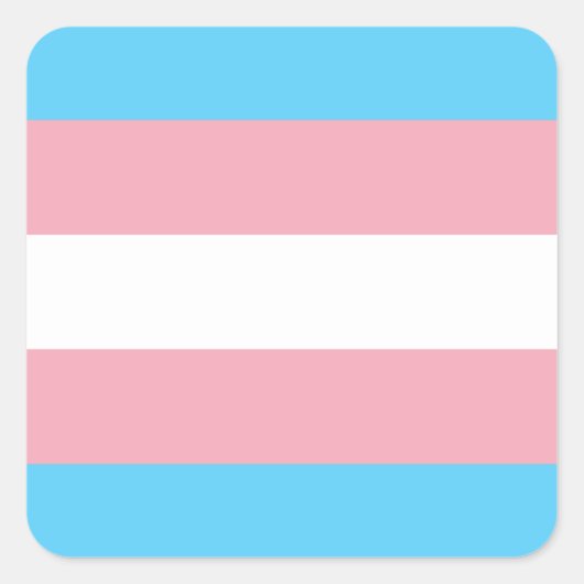Transgender-Pride-Markierung Quadratischer Aufkleber (Vorderseite)