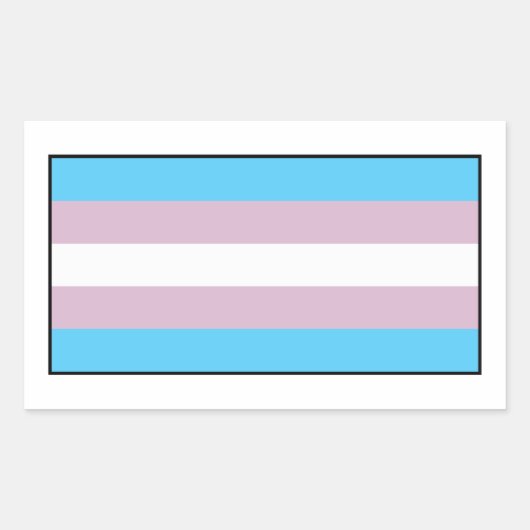 Transgender-Pride-Markierung Rechteckiger Aufkleber (Vorderseite)