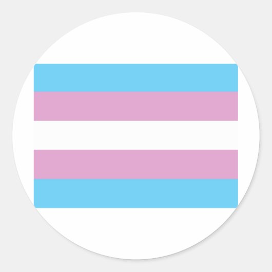 Transgender-Pride-Markierung Runder Aufkleber (Vorderseite)