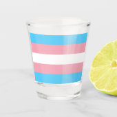 Transgender-Pride-Markierung Schnapsglas (Vorderseite)