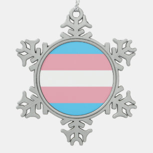 Transgender-Pride-Markierung Schneeflocken Zinn-Ornament