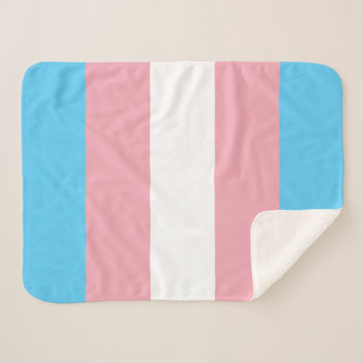 Transgender-Pride-Markierung Sherpadecke (Vorderseite (Horizontal))