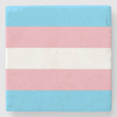 Transgender-Pride-Markierung Steinuntersetzer (Vorderseite)