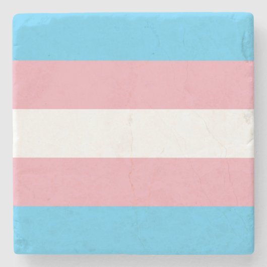 Transgender-Pride-Markierung Steinuntersetzer (Vorderseite)
