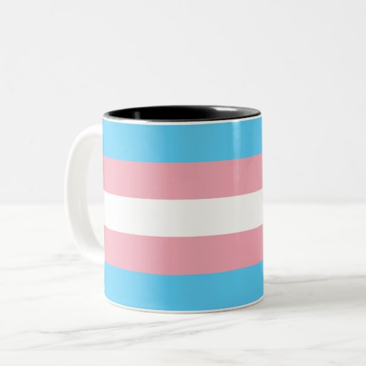 Transgender-Pride-Markierung Zweifarbige Tasse (Vorderseite Links)