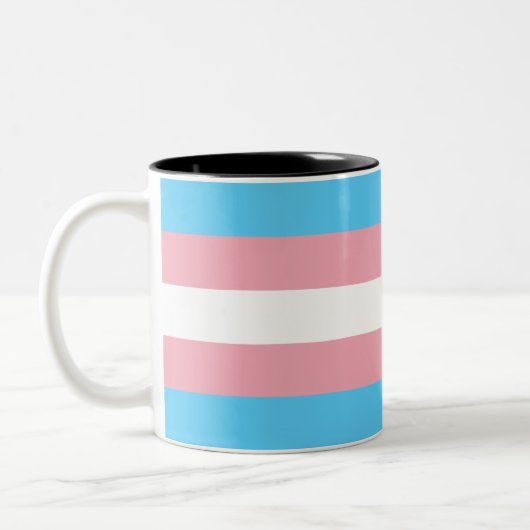 Transgender-Pride-Markierung Zweifarbige Tasse (Links)
