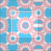 Transgender Pride - nahtlose blaue Blume Stoff (Kachel)