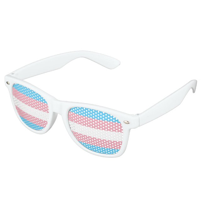 Transgender-Pride-Party Shades Partybrille (Schrägansicht)