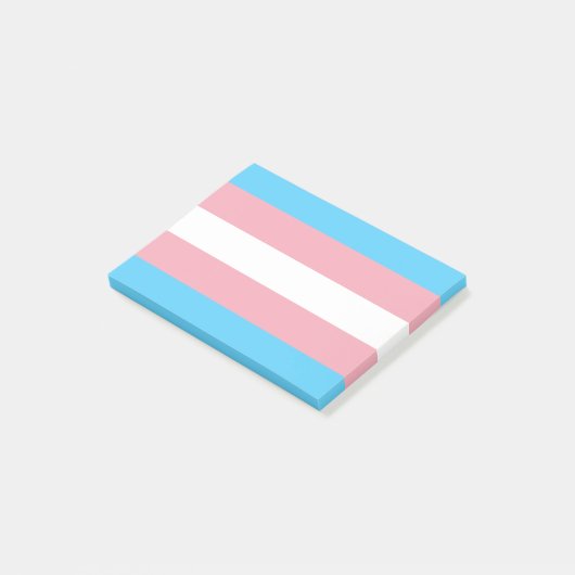 Transgender Pride Post-it Klebezettel (angewinkelt)