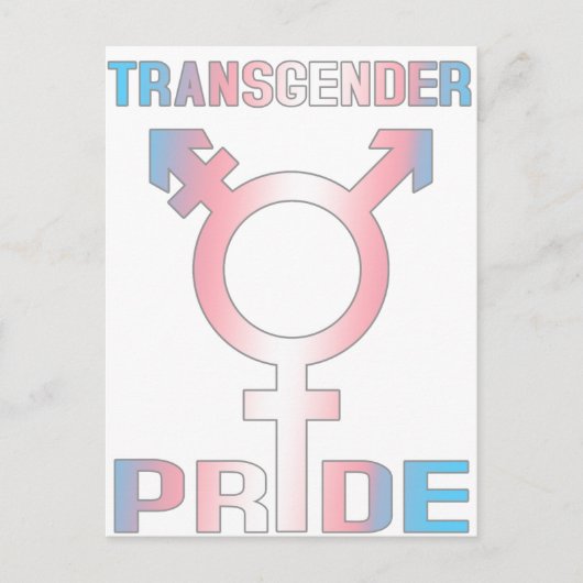 Transgender Pride Postkarte (Vorderseite)