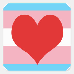 Transgender Pride Quadratischer Aufkleber