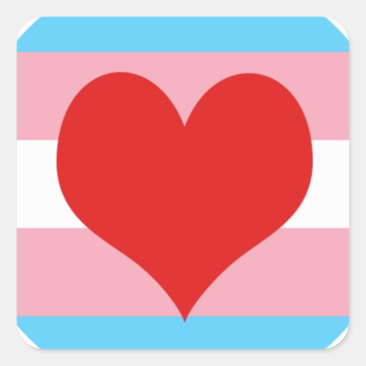 Transgender Pride Quadratischer Aufkleber (Vorderseite)