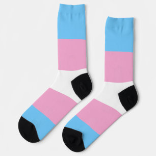 Transgender Pride Rosa Blau Weiße Streifen LGBT Socken