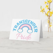 Transgender Pride Schöne Regenbogenflagge Karte (Gelbe Blume)
