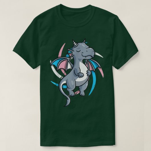 Transgender Pride Stuff Trans Dragon Video Game Ga T-Shirt (Design vorne)