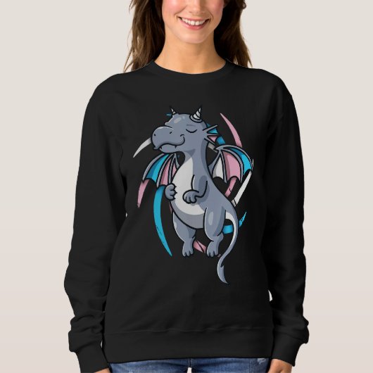 Transgender Pride Stuff Trans Dragon Video Game LG Sweatshirt (Vorderseite)
