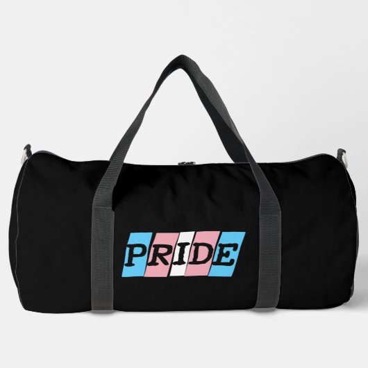 Transgender Pride text Duffle Bag (Vorderseite)