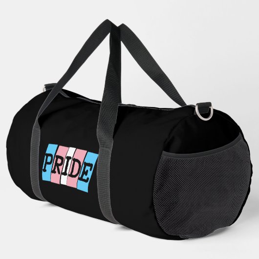 Transgender Pride text Duffle Bag (Rechte Ecke)