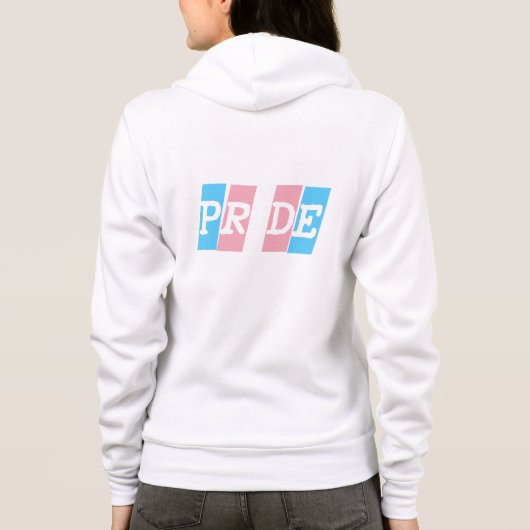 Transgender-Pride-Text Hoodie (Rückseite)