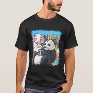 Transgender Pride Trans Flag Panda Kaffee Subllet  T-Shirt