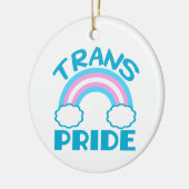 Transgender Pride Trans Rainbow Weihnachten Keramik Ornament (Links)