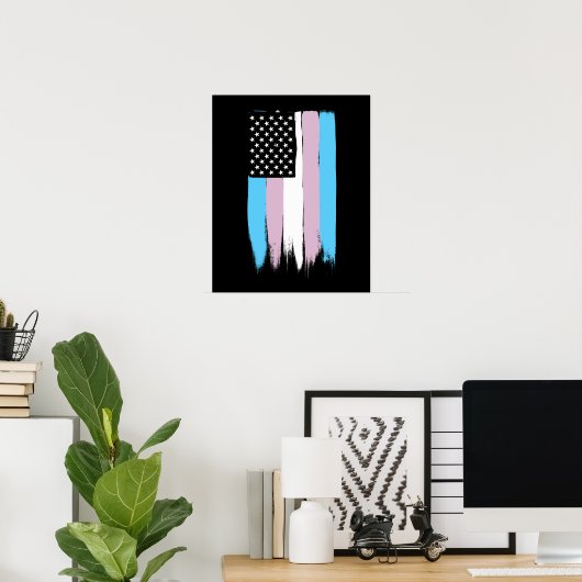 Transgender Pride US Flagge Poster (Heimbüro)