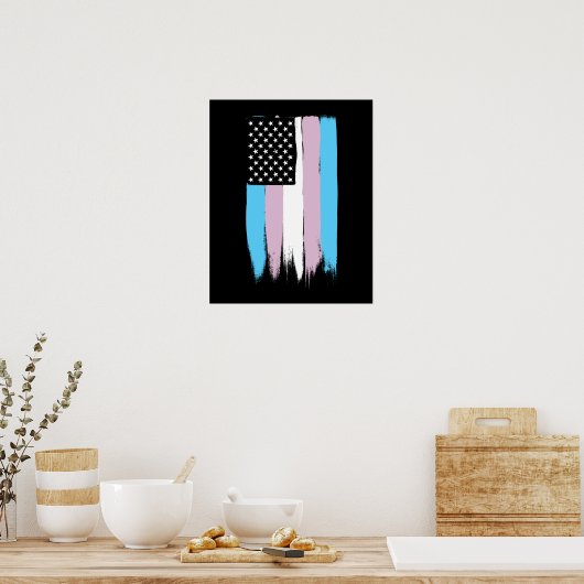 Transgender Pride US Flagge Poster (Küche)