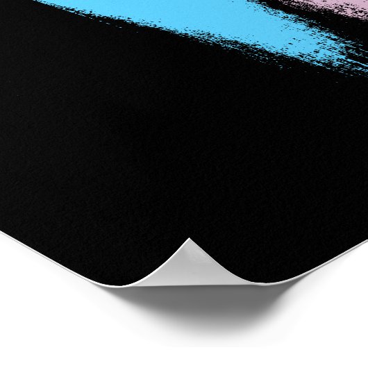 Transgender Pride US Flagge Poster (Ecke)