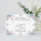 Transgender Pride Wedding Response Card RSVP Karte (Stehend Vorderseite)