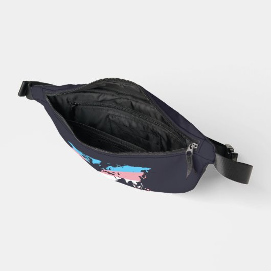 Transgender pride world map   bauchtasche (Offen)