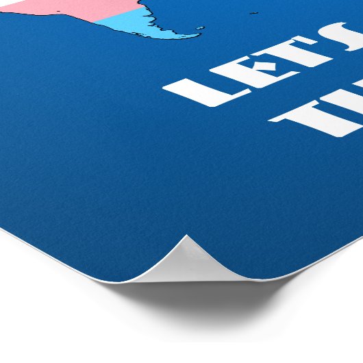 Transgender Pride World Map Poster (Ecke)