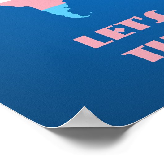 Transgender Pride World Map Poster (Ecke)