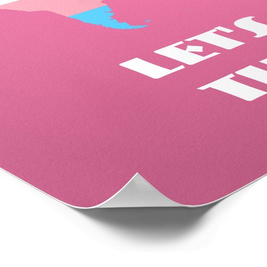 Transgender Pride World Map Poster (Ecke)