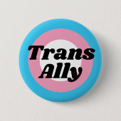 Transgender-Prig-Flag für alle bearbeitbaren Text Button (Vorderseite)