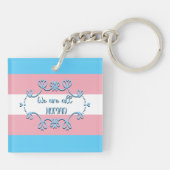 Transgender Prilag Wir alle sind menschlich akryll Schlüsselanhänger (Rückseite)