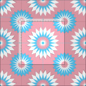 Transgender Prior nahtlos rosa Blumenmuster Stoff (Kachel)