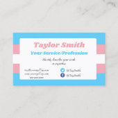 Transgender-Privileg-Fahne / Herz-Business-Karte Visitenkarte (Vorderseite)